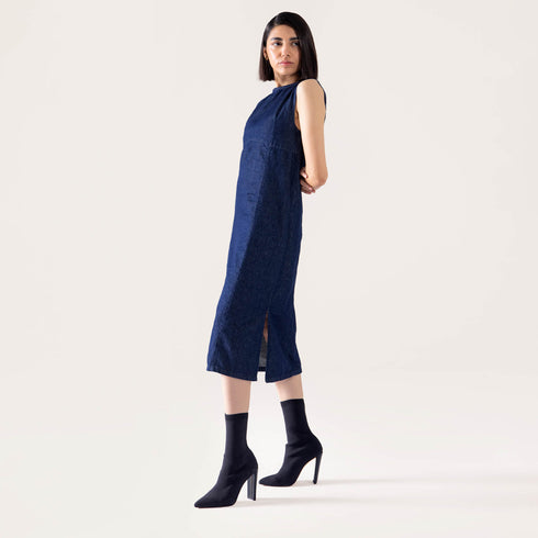 DENIM MIDI DRESS